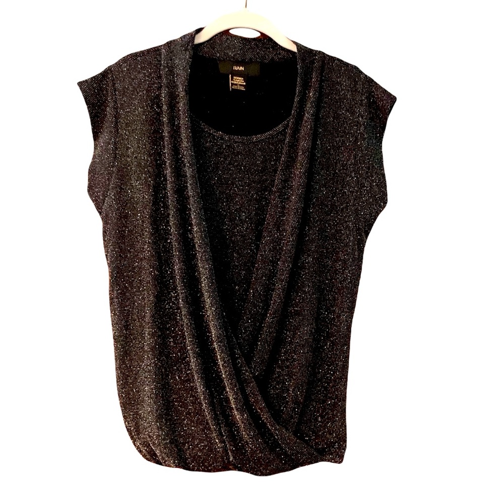 Womens black top sparkle size medium